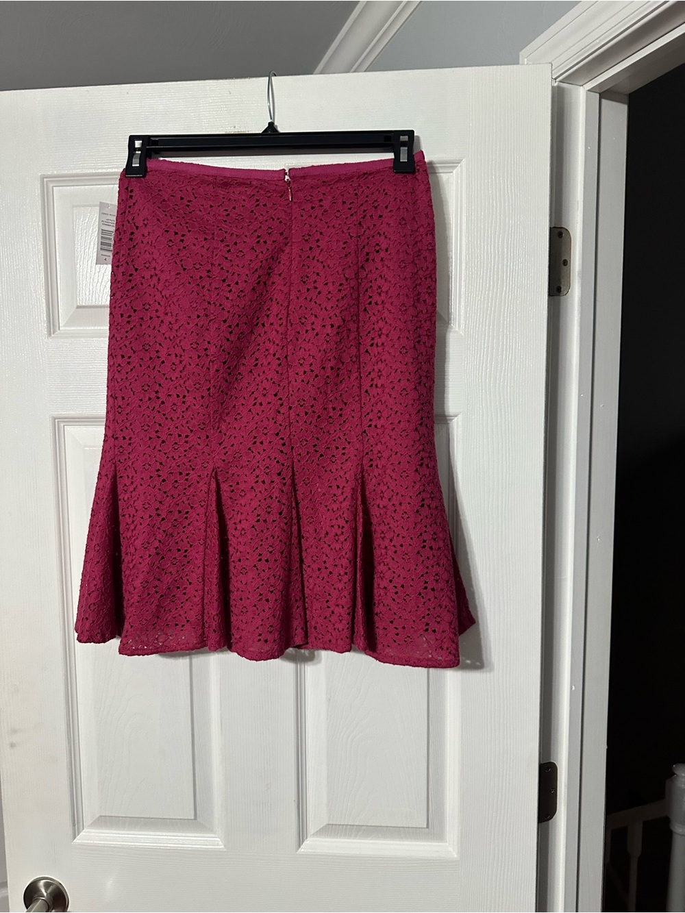 NWT Jones Wear Women’s Raspberry Lace Flare Skirt Size 4 - Picture 6 of 13